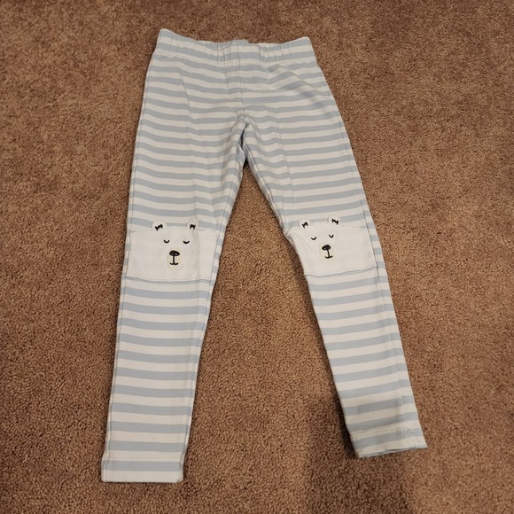 Hanna Andersson Bear Striped Leggings Size 110/5 - Picture 1 of 4